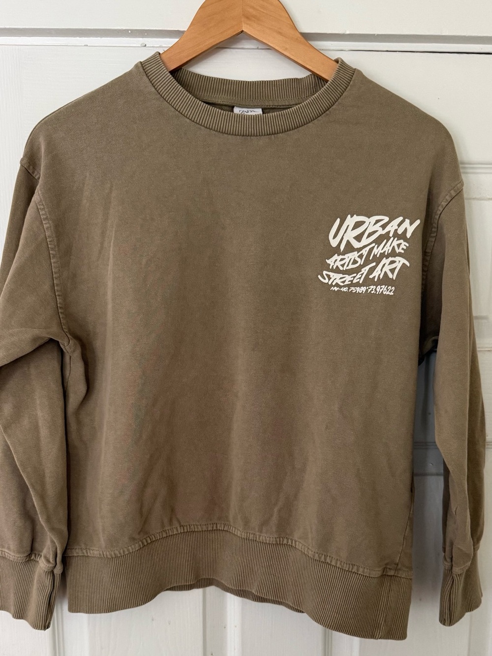 Zara Kids Urban Street Art Crewneck Sweatshirt